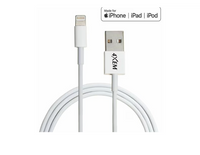 4Xem 4XLIGHTNING6 6ft 2m Data Transfer Cable - White - MFi Certified