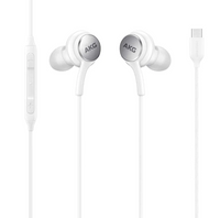 4Xem 4XSAMEARAKGCW USB-C AKG Earphones with Mic and Volume Control (White)