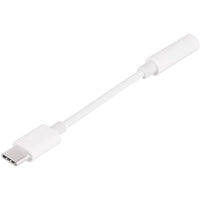4Xem 4XUSBC35MMW USB-C Male TO 3.5MM Female Adapter White - Active, Reversible