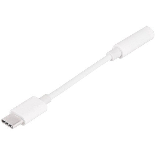 4Xem 4XUSBC35MMW USB-C Male TO 3.5MM Female Adapter White - Active, Reversible