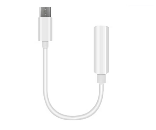 4Xem 4XUSBC35MMW USB-C Male TO 3.5MM Female Adapter White - Active, Reversible
