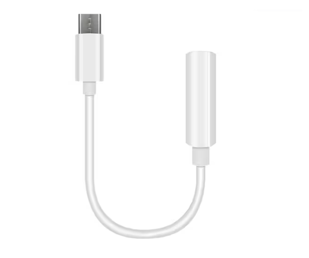 4Xem 4XUSBC35MMW USB-C Male TO 3.5MM Female Adapter White - Active, Reversible