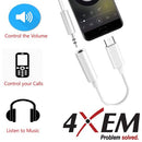 4Xem 4XUSBC35MMW USB-C Male TO 3.5MM Female Adapter White - Active, Reversible