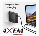 4Xem 4XUSBCC31G210 USB-C to USB-C Cable M/M USB 3.1 GEN 2 10Gbps 10ft (Black)
