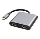 4Xem 4XUSBCHUB07 Dual Video USB-C Dock - Power Delivery Pass-through