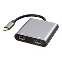 4Xem 4XUSBCHUB07 Dual Video USB-C Dock - Power Delivery Pass-through