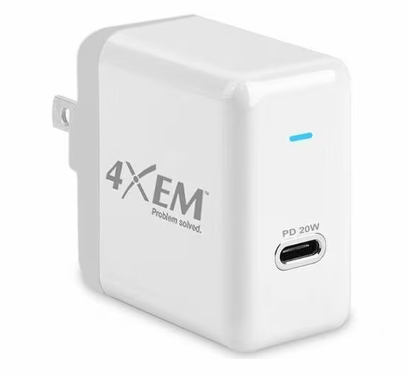 4Xem 4XUSBCPOWER18W USB-C 20W Wall Charger - AC Adapter - White