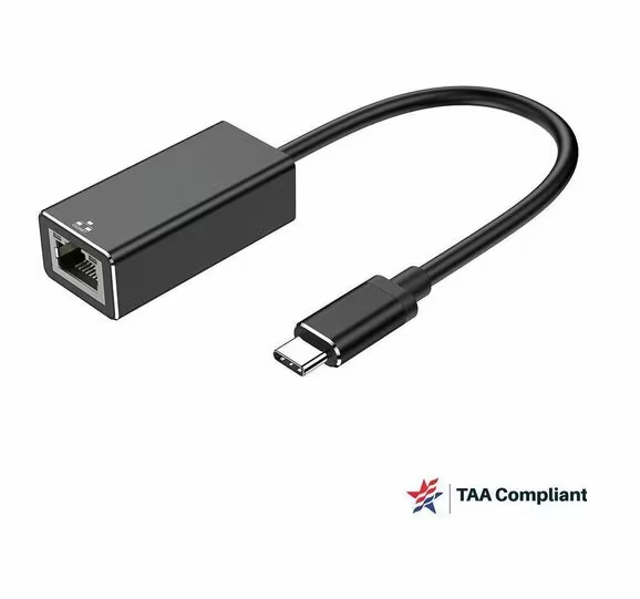 4Xem 4XUSBCRJ45TAA USB-C to 1 Gbps RJ-45 Ethernet Adapter - Black