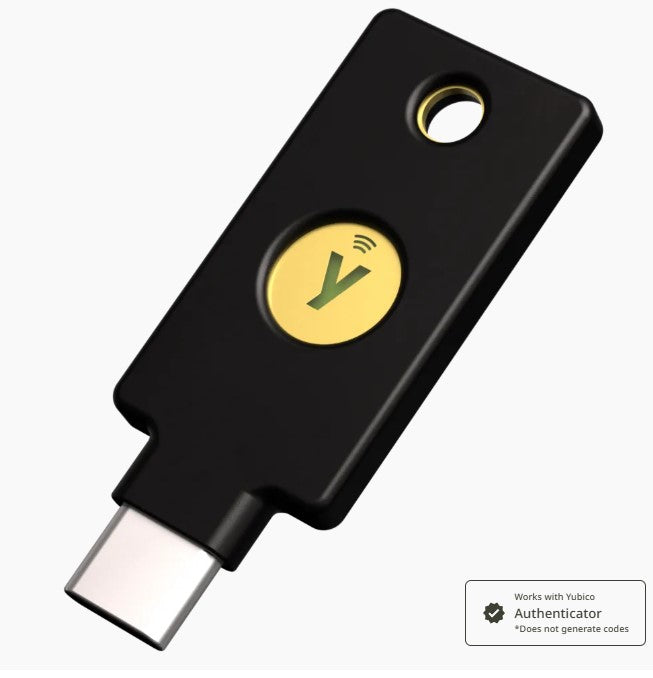 Yubico Yubikey 992-40014 Security Key C NFC FIDO2 WebAuthn U2F FIDO Only USB-C