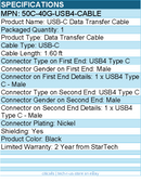 StarTech 50C-40G-USB4-CABLE 50cm (1.6ft) USB4 Cable,USB-IF Certified USB-C Cable
