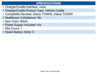 ProClip USA 510874 Spring Loaded Cradle for Zebra TC8000/8300
