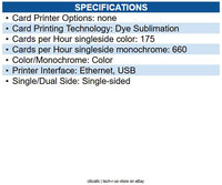 Entrust 525300-001 Sigma DS1 Printer, Simplex, 125-Card Input Hopper - 300 dpi
