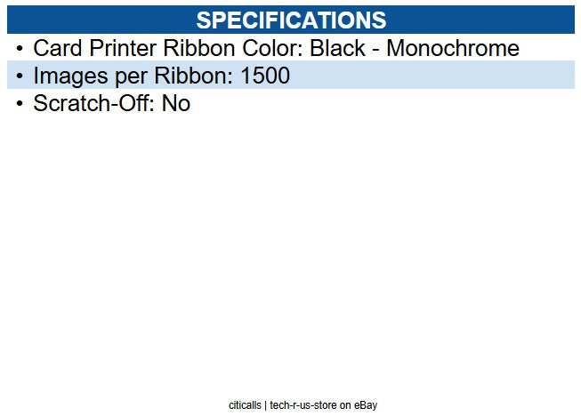 Entrust 525900-001 Original Standard Yield Dye Sublimation Ribbon Black - 1500