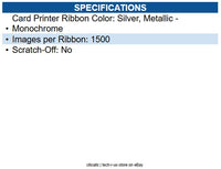 Entrust 532000-054 Dye Sublimation, Thermal Transfer Ribbon Metallic Silver Pack