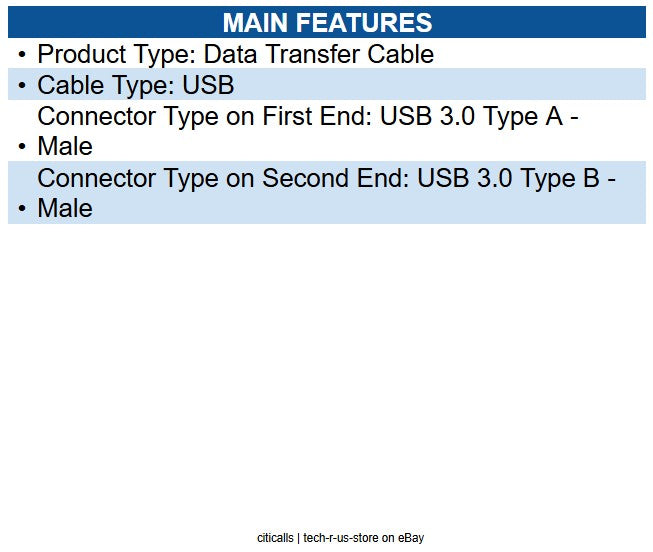 C2G 54175 10ft USB 3.0 A to B SuperSpeed Cable - M/M - USB Data Transfer Cable