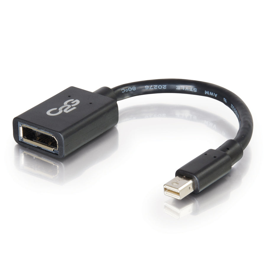 CablesToGo 54303 6in Mini DisplayPort to DisplayPort Adapter