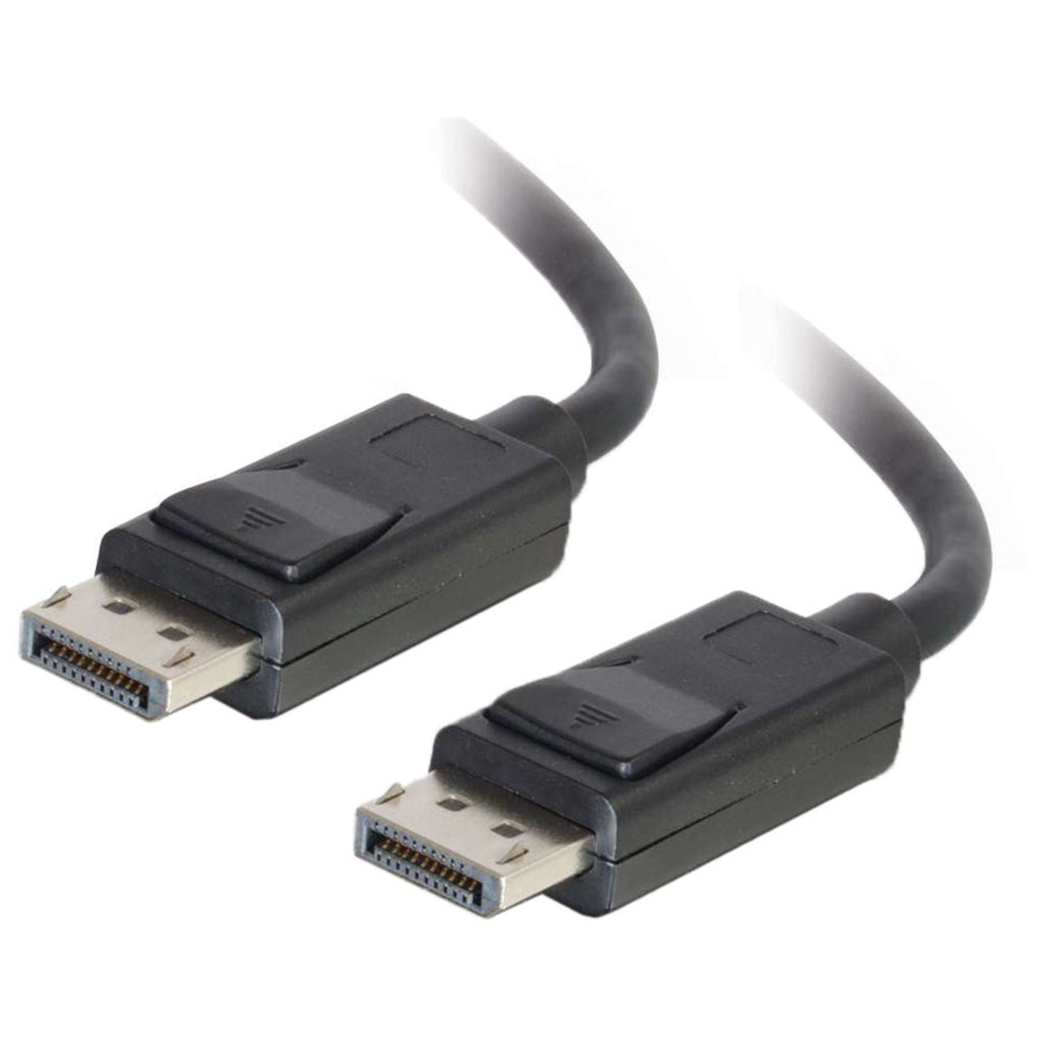 CablesToGo 54401 6' DisplayPort Cable with Latches 8K UHD M/M, Black