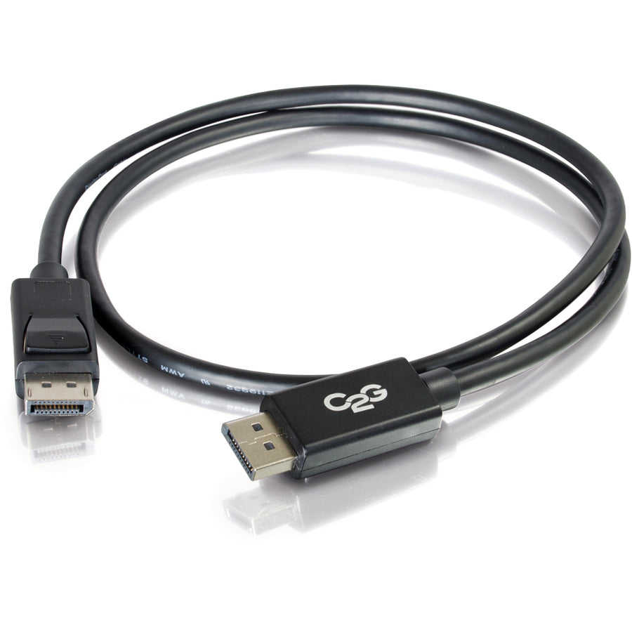 C2G 54402 10ft DisplayPort Cable with Latches, 4K 60Hz - Black