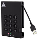 Apricorn A25-3PL256-2000 2TBB PADLOCK AES-XTS Secure Rugged USB 3.0 256B Encrypt