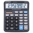 Adesso CD-2776B Catiga 12 Digits Basic Solar Calculator Black Premium Commerical