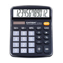 Adesso CD-2786B Catiga 12 Digits Basic Solar Calculater Convenient Buttons Black