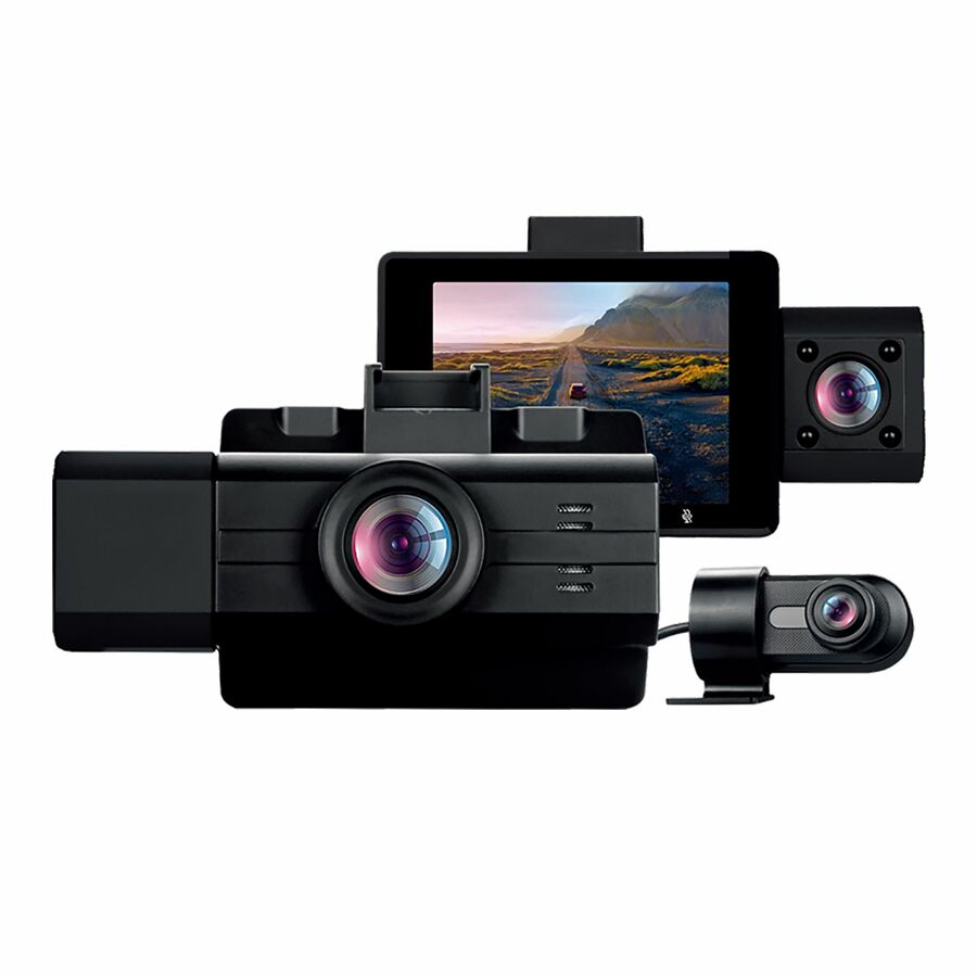 Adesso GekoGear GOSP32G Scout Pro 2K HD 3CH WiFi GPS DashCam 24/7 Surverillance