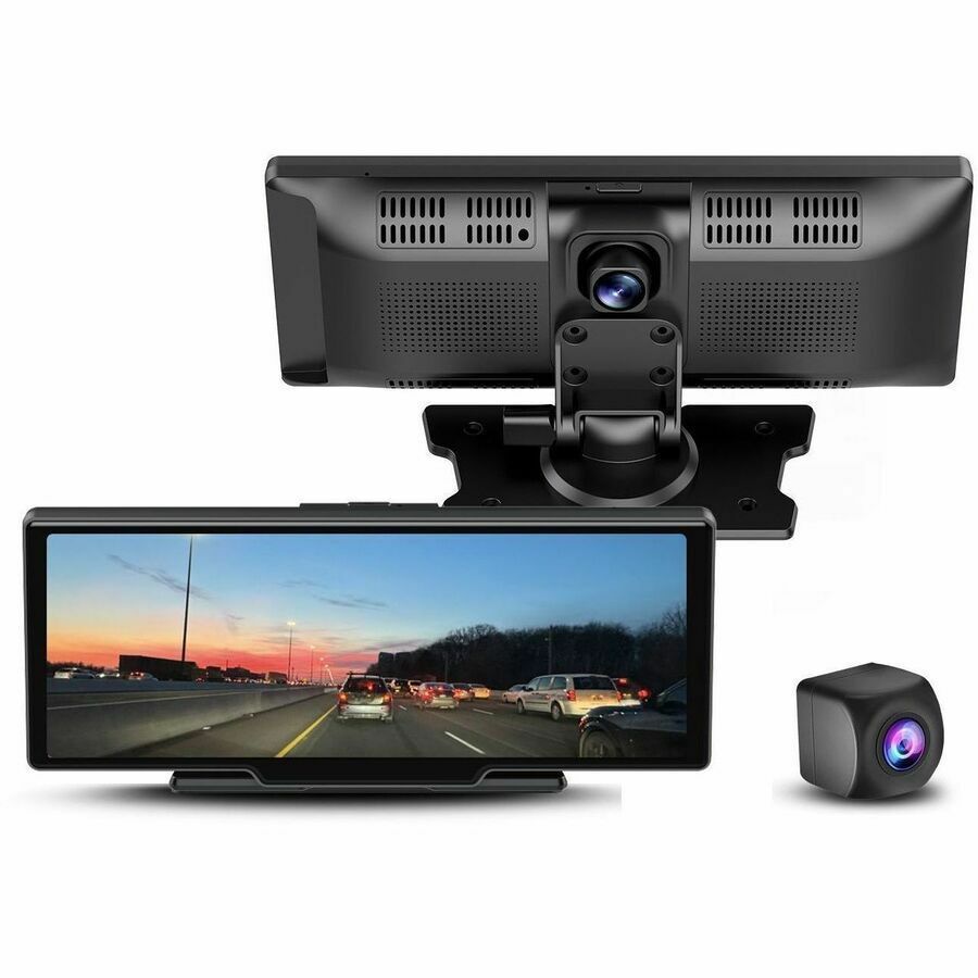 Adesso GekoGear ORBIT C120 10.26" Display DashCam +BackUp Cam for Apple Android