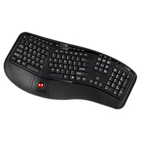 Adesso WKB-3150UB Wireless TruForm Ergonomic Trackball Keyboard with Palm Rest