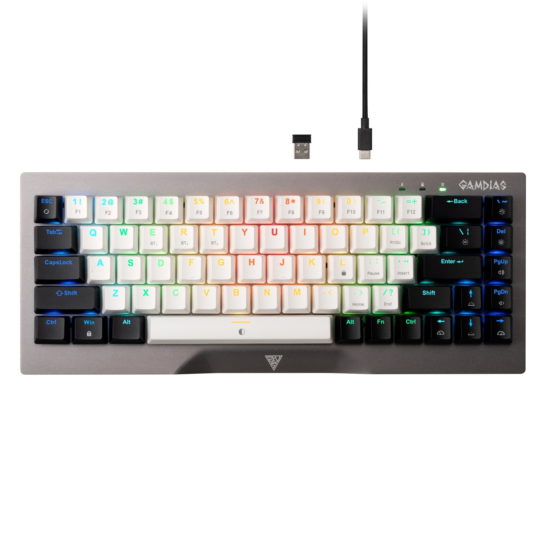 Gamdias GD-HERMES M4 HYBRID WB Wired RGB Gaming Keyboard - WB streaming lighting