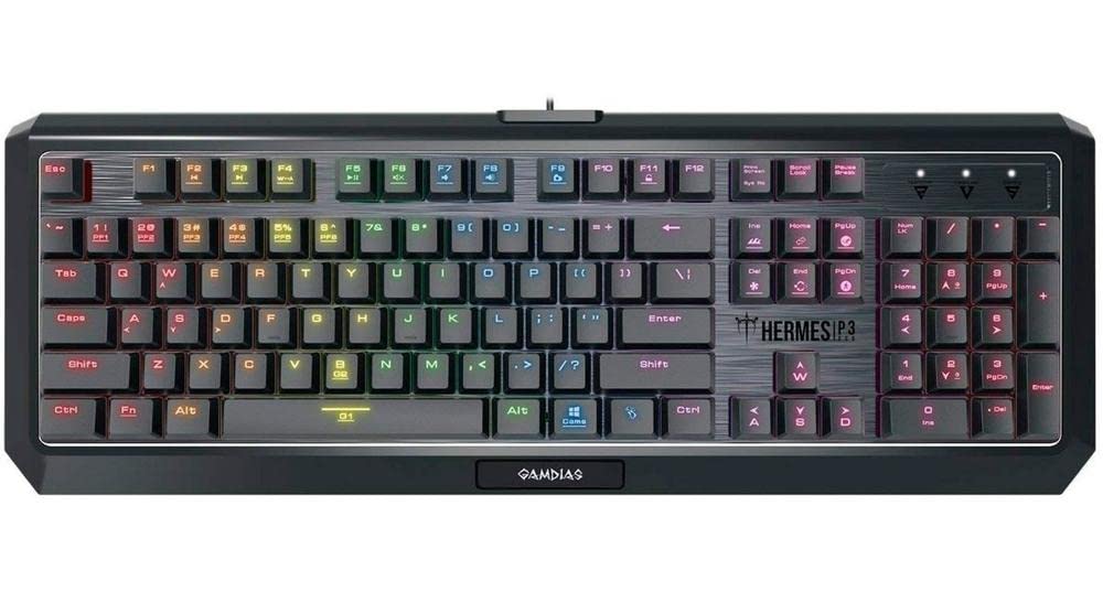 Gamdias GD-HERMES P3 BLUE HERMES P3 RGB - Keyboard - backlit - Wired USB