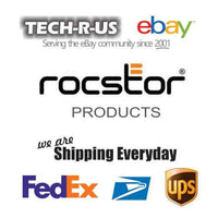 Rocstor Y10C142-B1 6" USB-C to USB-A M/F Adapter for PC MAC Chrome Black