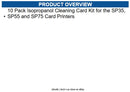 Entrust 552141-002 Isopropanol Cleaning Card for Printer - 10 / Pack
