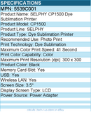 Canon 5539C001 SELPHY CP1500 Compact Photo Printer (Black)