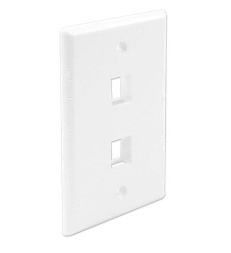 Wavenet WAV-FACE-2-WH-25PK 2-Port Faceplate White 25-Pack Wall Plate