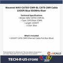 Wavenet WAV-CAT6V-CMR-BL CAT6 CMR Cable 1000ft Blue 550MHz Riser