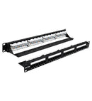 Wavenet WAV-5EPP24 24-Port CAT5e Patch Panel 1U 19" Rackmount Black
