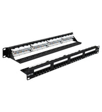 Wavenet WAV-5EPP24 24-Port CAT5e Patch Panel 1U 19" Rackmount Black