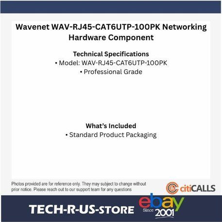 Wavenet WAV-RJ45-CAT6UTP-100PK Networking Hardware Component