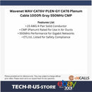 Wavenet WAV-CAT6V-PLEN-GY CAT6 Plenum Cable 1000ft Gray 550MHz CMP