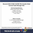 Wavenet WAV-VCMC-41278D 78in Double-Sided Vertical Cable Manager 45U