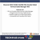 Wavenet WAV-VCMC-41278D 78in Double-Sided Vertical Cable Manager 45U