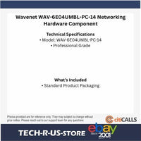 Wavenet WAV-6E04UMBL-PC-14 14Ft Cat6E Patch Cord Booted Blue Network Cable