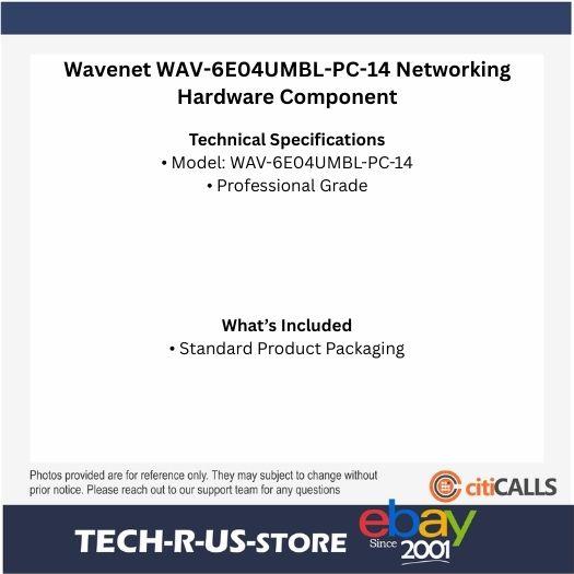 Wavenet WAV-6E04UMBL-PC-14 14Ft Cat6E Patch Cord Booted Blue Network Cable
