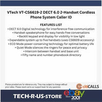 VTech VT-CS6619-2 DECT 6.0 2-Handset Cordless Portable Phone System Caller ID
