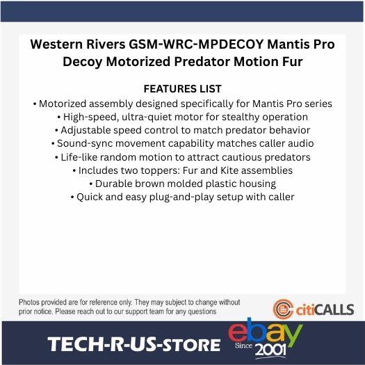Western Rivers GSM-WRC-MPDECOY Mantis Pro Decoy Motorized Predator Motion Fur