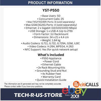 Yeastar YST-P550 P-Series VoIP PBX Phone System 50 Users 25 Concurrent Calls 1U