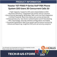 Yeastar YST-P560 P-Series VoIP PBX Phone System 100 Users 30 Concurrent Calls 1U