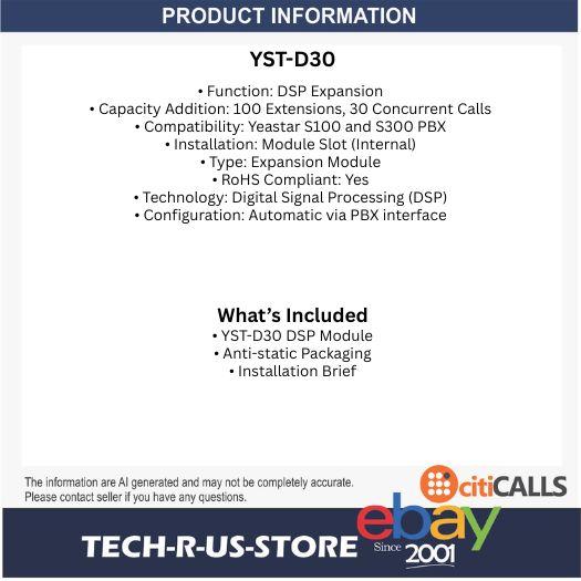Yeastar YST-D30 DSP Expansion Module for S100 and S300 S-Series VoIP PBX Systems