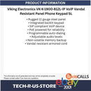 Viking Electronics VK-K-1900-812L-IP VoIP Vandal Resistant Panel Phone Keypad SS