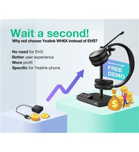 Yealink EHS40 130003 Wireless Headset Adapter USB for Jabra Plantronics